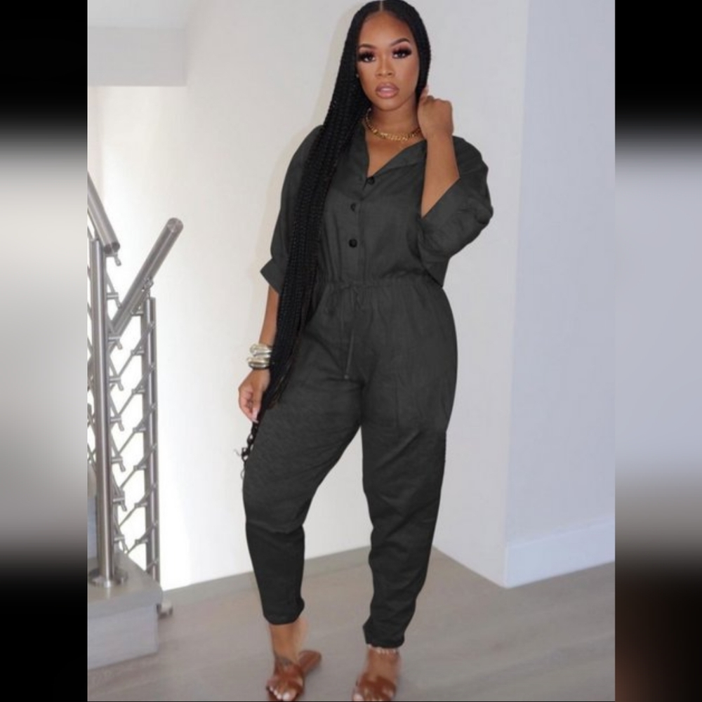 SUPER CUTE AND COMFY DRAWSTRING JUMPSUIT